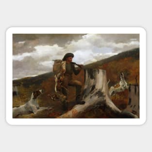 A Huntsman and Dogs by Winslow Homer Sticker